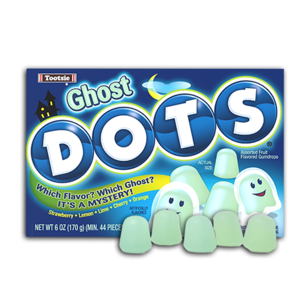 Bomboni u kutiji Ghost Dots, 170 g, gumeni komadići u obliku duhova