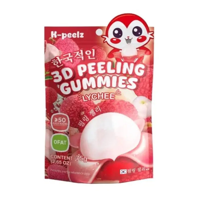 K-Peelz Lychee 3D Peeling Gummies 75g OhMyCandyBox
