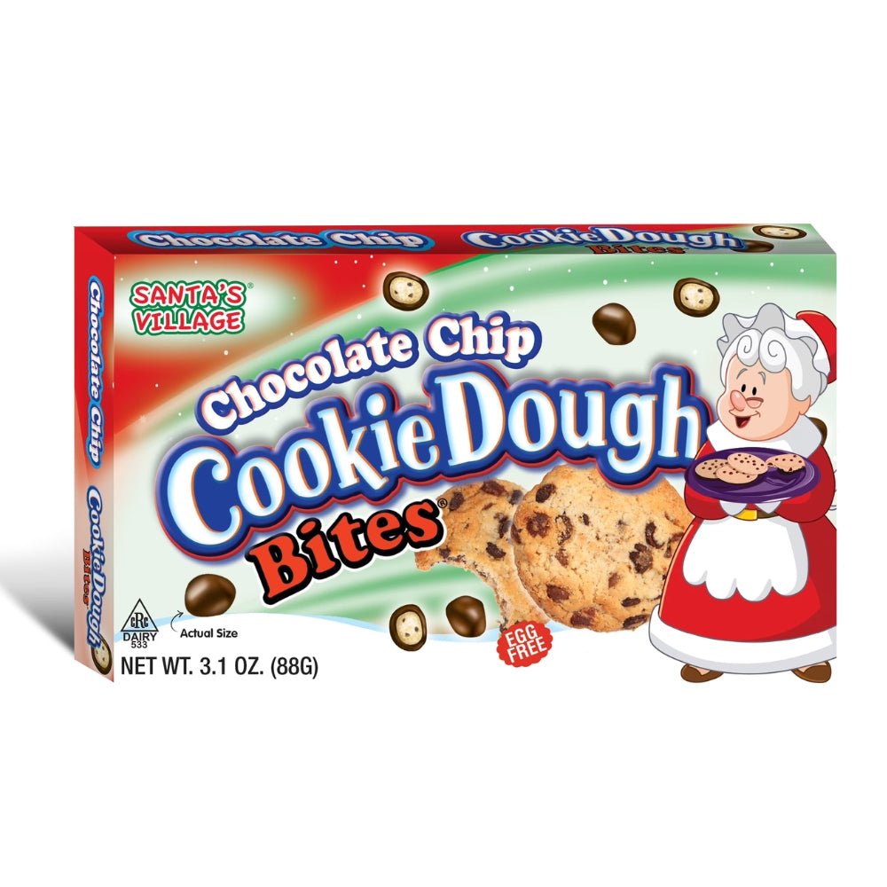 Chocolate Chip Cookie Dough Bites Santa's Village Box 88g - OhMyCandyBox