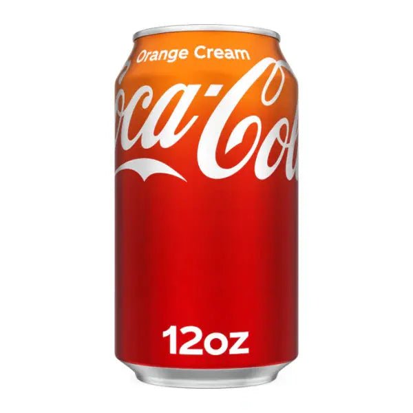 Coca Cola Orange Cream limenka 355 ml, crvena s narančasto-bijelim natpisom