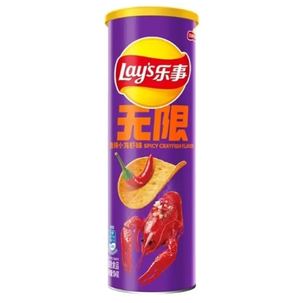 Lay‘s Stax čips u ljubičastoj limenci, ljuti rakovi, žuti poklopac