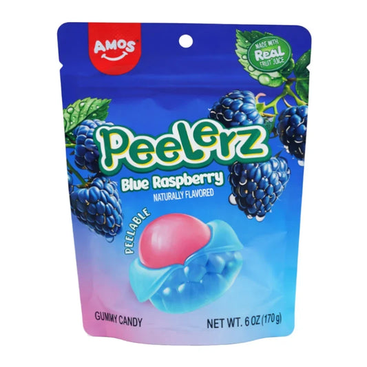 Vrećica Amos Peelerz bombona od plave maline (gummy), 170 g