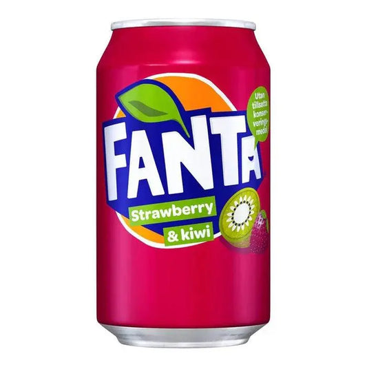 Fanta napitak u limenci, jagoda & kivi, crvena, 330 ml