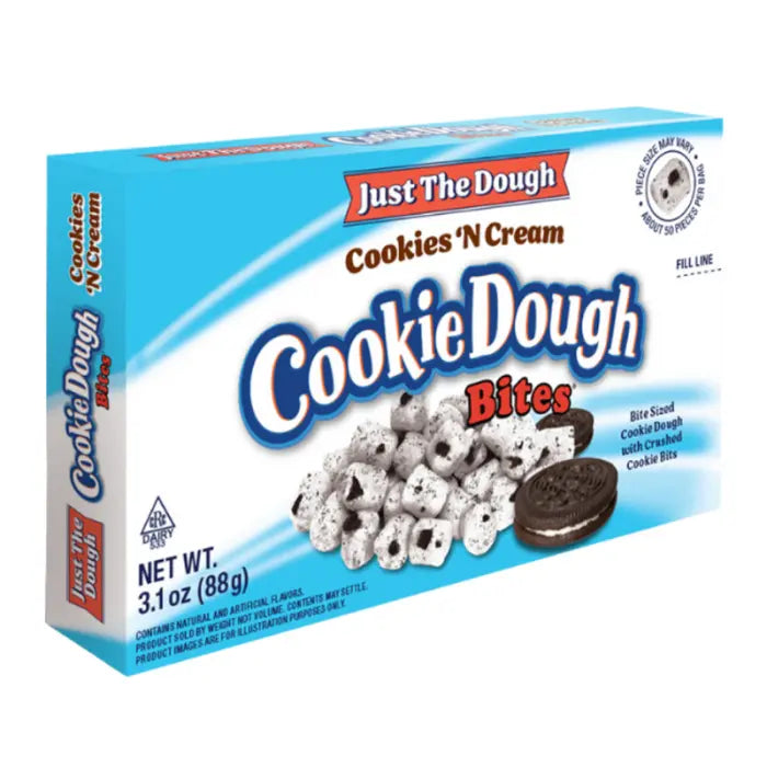 Just The Dough Cookie Dough Bites Cookies 'N Cream 88g OhMyCandyBox