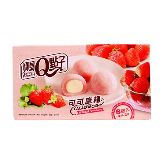 Q Brand Mochi Cocoa Strawberry 80g OhMyCandyBox