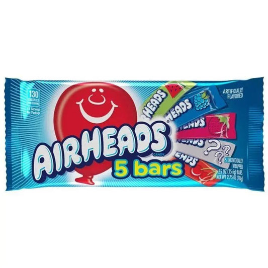 Airheads Bars Assorted Flavours 5 Pack 78g - OhMyCandyBox
